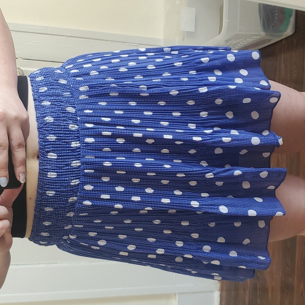 Blue Rue 21 Circle Skirt with Polkadots
